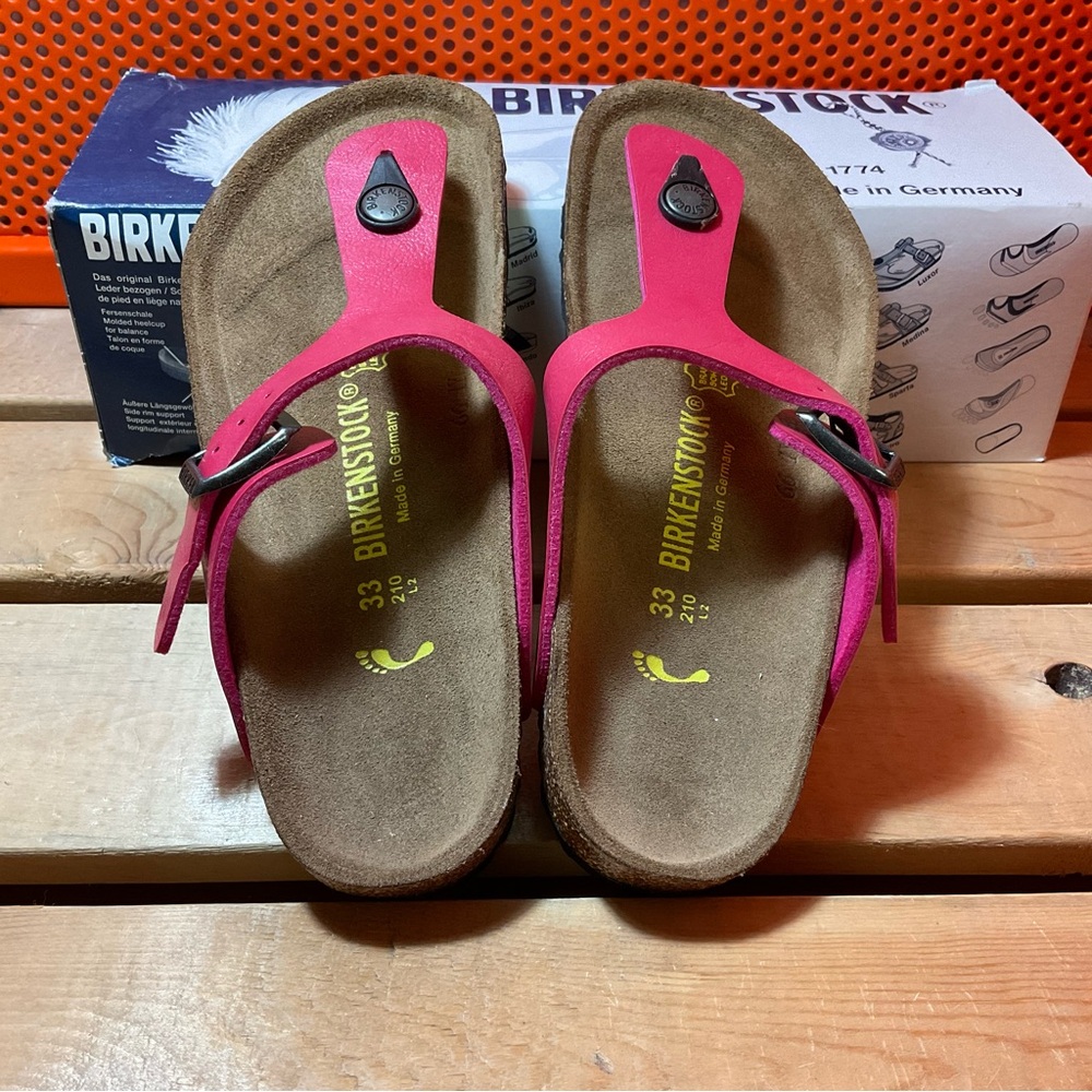 Birkenstock Kids Gizeh Sandals - Graceful Rose Red